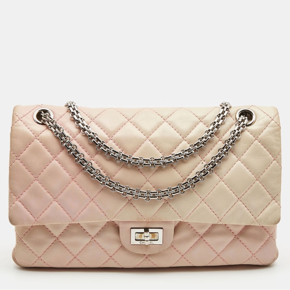💞 CHANEL 💞 BARBIE OMBRE 2.55 DOUBLE FLAP QUILTED
